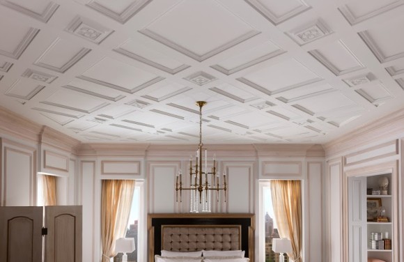 Ceilings are often overlooked, but they have the greatest design potential and adding moldings provides the greatest visual impact. #metrie #moldings #millwork #ceilingtreatments