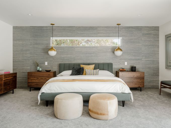 mid-century modern bedrooms, modern design, Modernism Week, Palm Springs properties
